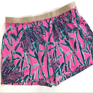 Lilly Pulitzer Rylan Shorts Elephant Mandevilla Pink Extra Lucky